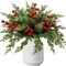 Christmas Flowers Artificial Leaves Stems (Green,red) 3"D x 10.5"W x 3"H